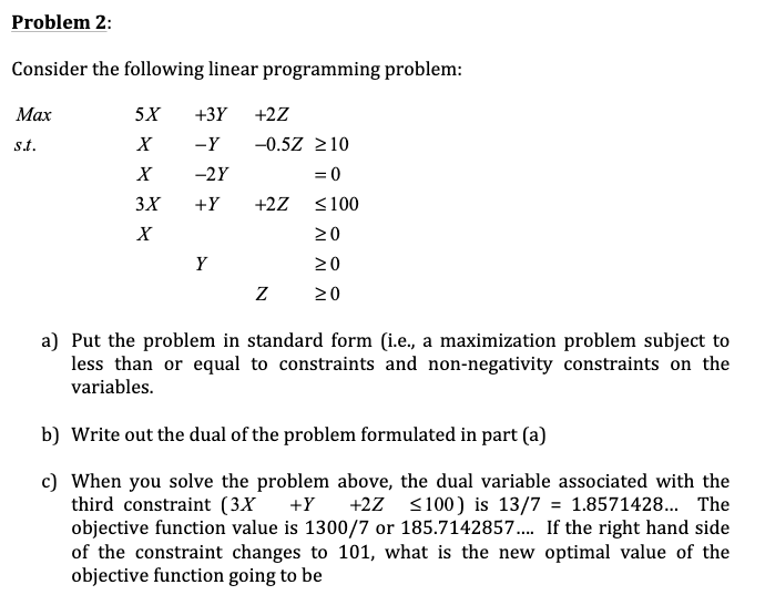 solved-problem-2-consider-the-following-linear-programming-chegg