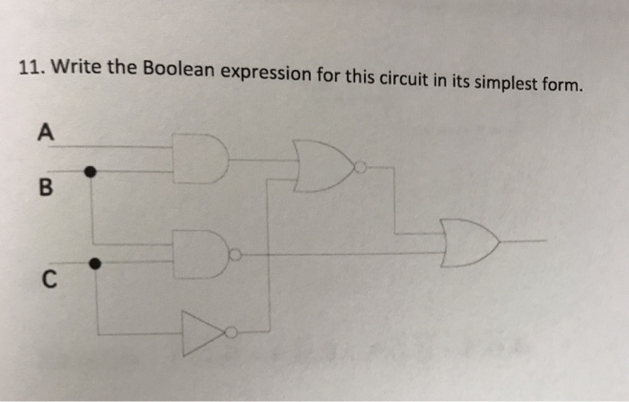 Solved Write the Boolean expression for this circuit in its | Chegg.com