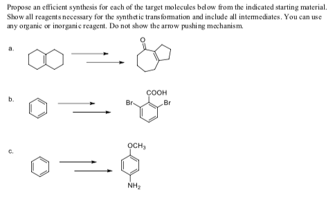 Solved Propose an efficient synthesis for each of the target | Chegg.com