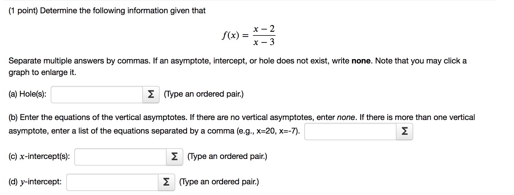 Solved (1 point) Determine the following information given | Chegg.com