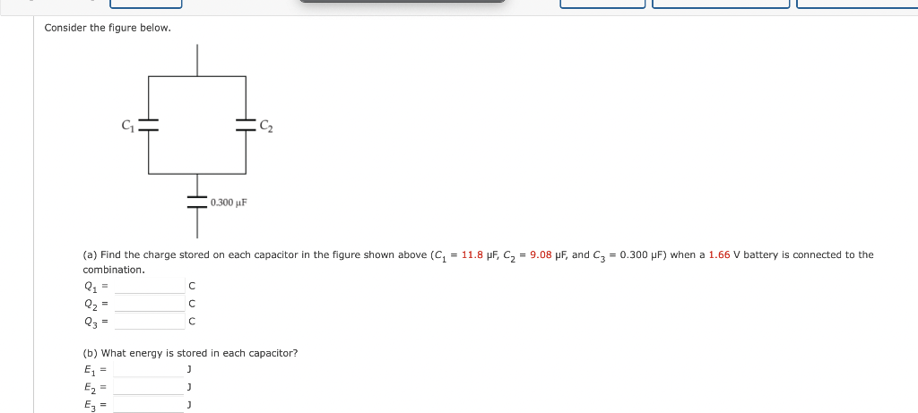 Solved Consider The Figure Below. (a) Find The Charge Stored | Chegg.com