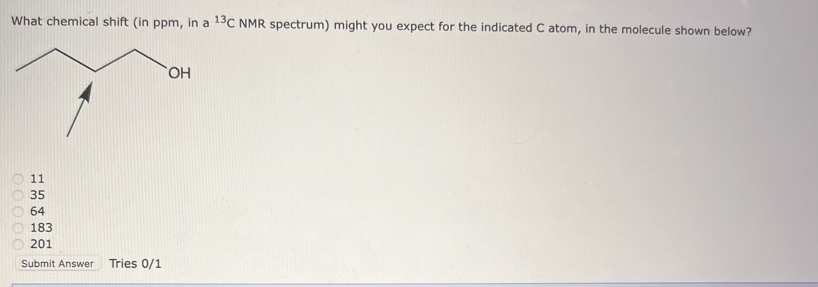 Solved What chemical shift (in ppm, in a 13C NMR spectrum) | Chegg.com