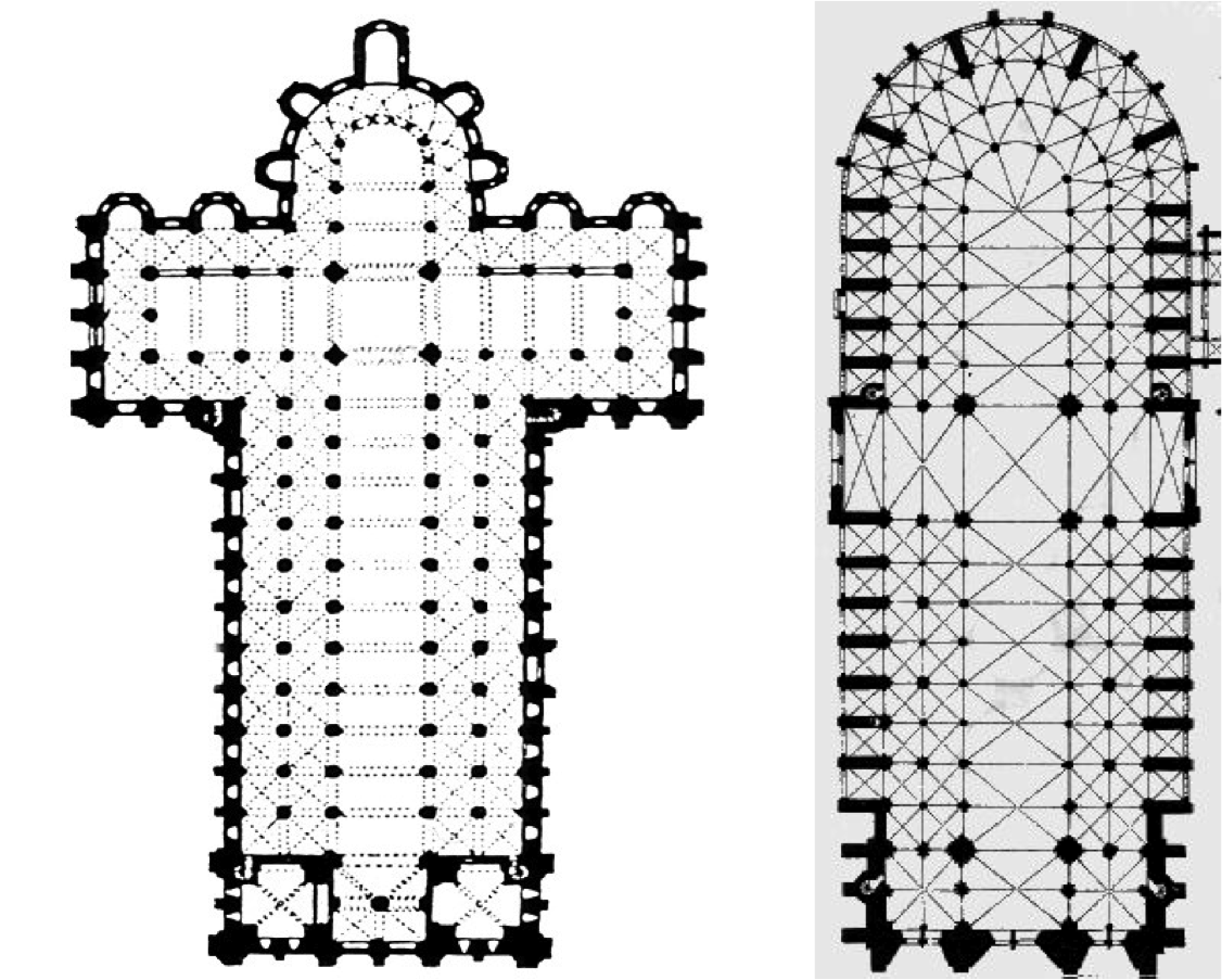 romanesque cathedrals vs gothic cathedrals