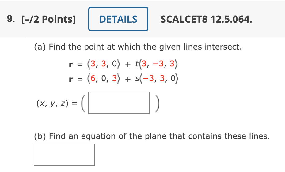 Solved DETAILS SCALCET8 12.5.064. MY NOTES PRACTICE ANOTHER | Chegg.com