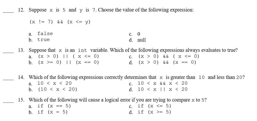 solved-12-suppose-x-is-5-and-y-is-7-choose-the-value-of