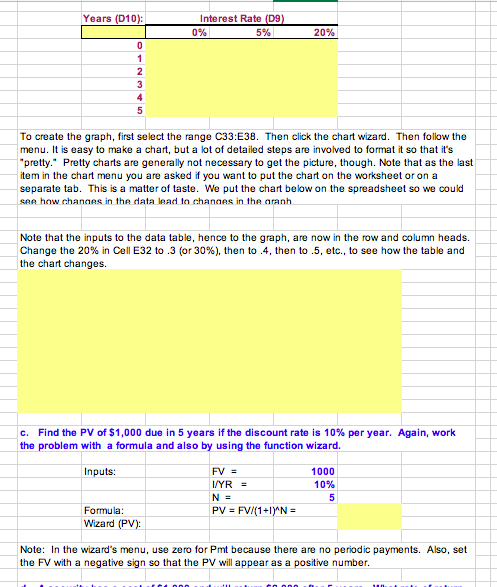Solved Build a Model 4 Time Value of Money Chapter: Problem: | Chegg.com