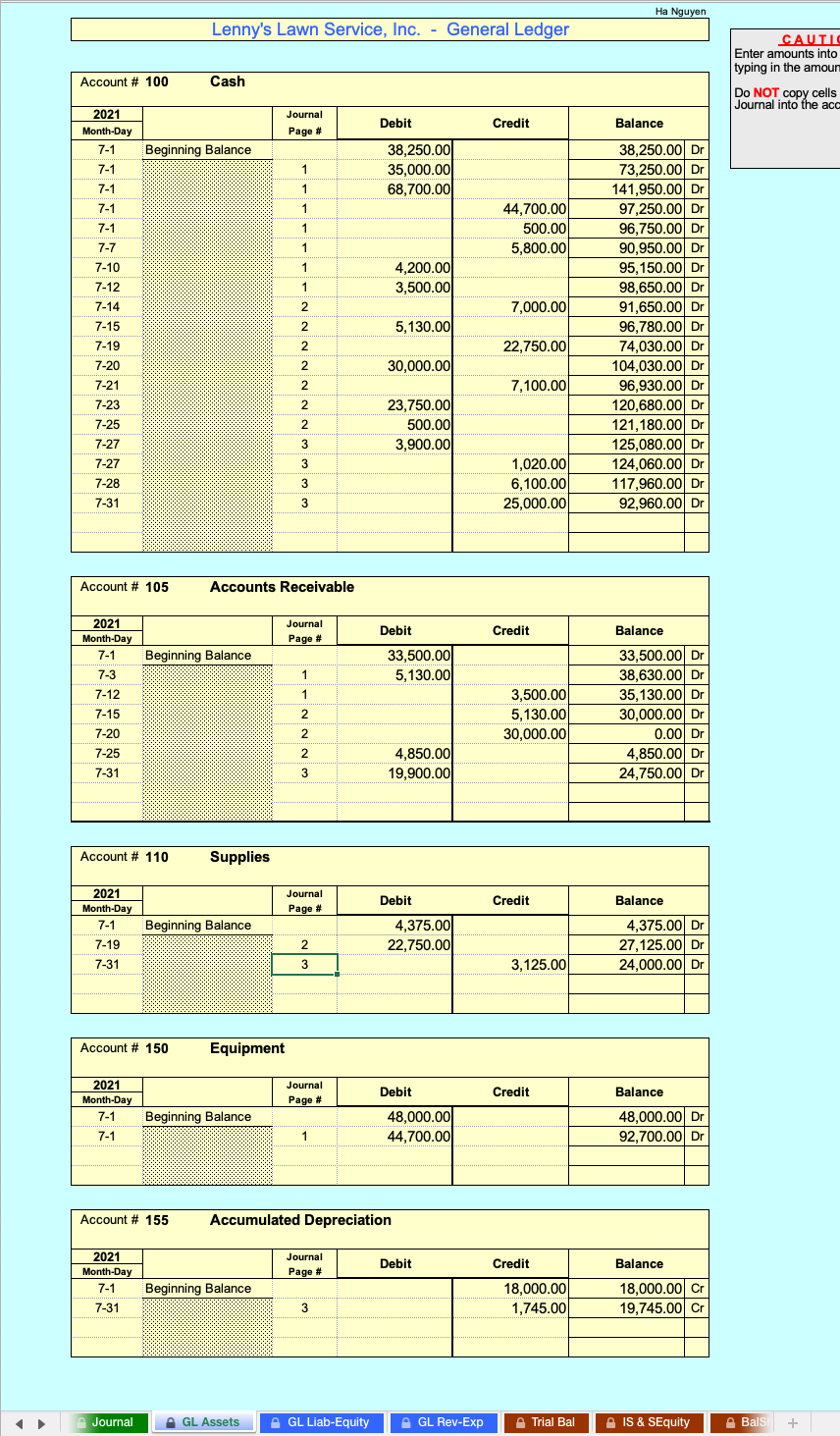 Solved Solid Footing - Accounting Cycle Project The Credit | Chegg.com