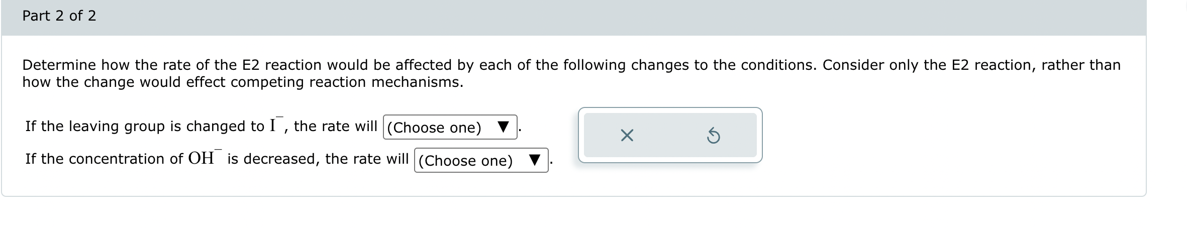 Solved Consider the mechanism for the following E2 | Chegg.com