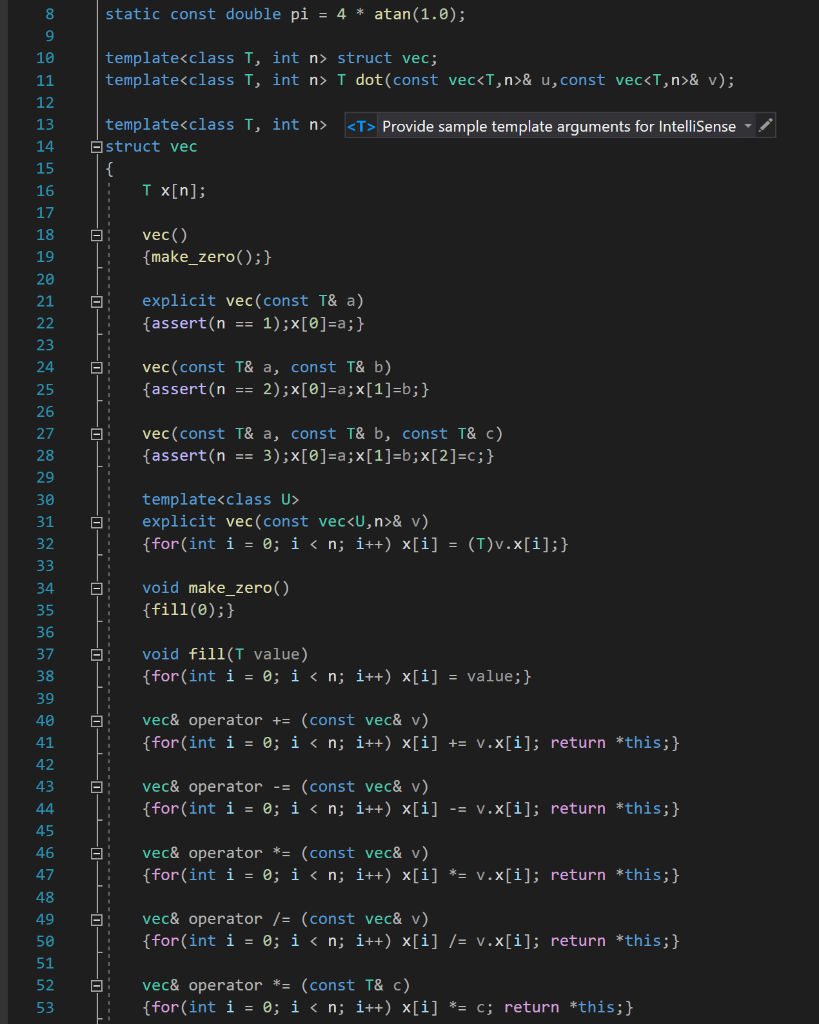 2. Write C++ code using vec.h to accomplish each of | Chegg.com