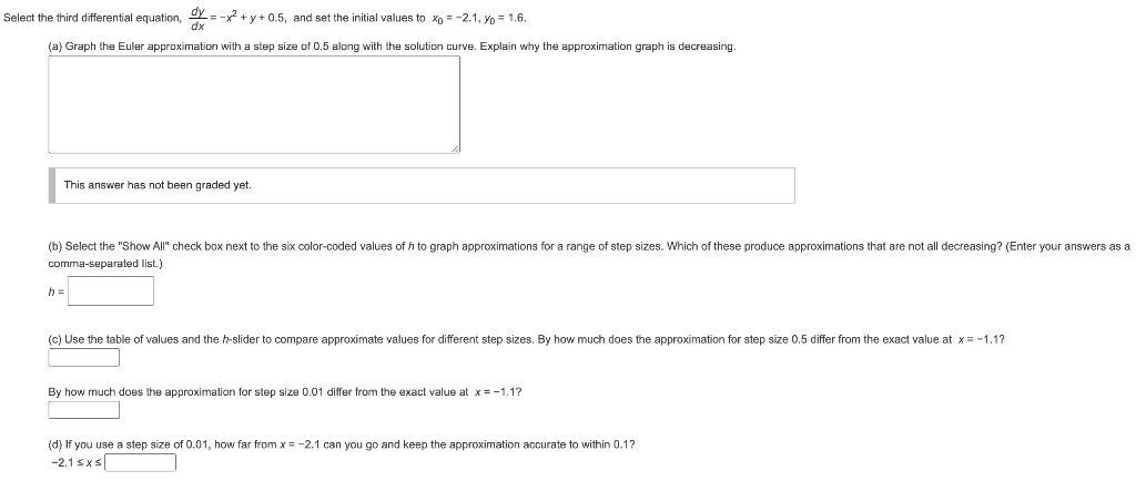 Select the third differential equation, a = | Chegg.com
