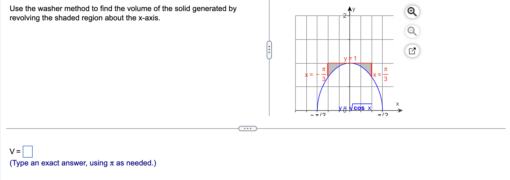 Solved Use the washer method to find the volume of the solid | Chegg.com