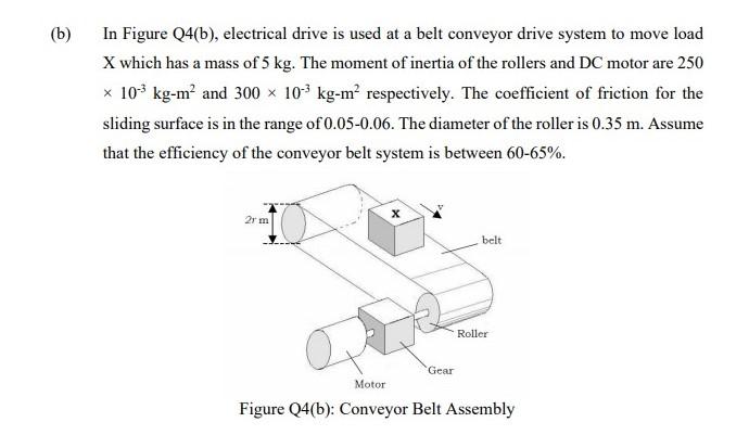 QUESTION 4 Motor drives a load through a transmission | Chegg.com