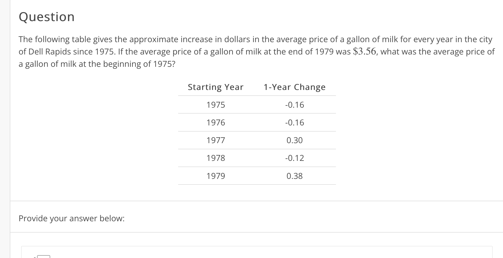 Solved The following table gives the approximate increase in | Chegg.com