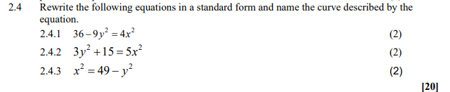 Solved 2.4 Rewrite the following equations in a standard | Chegg.com