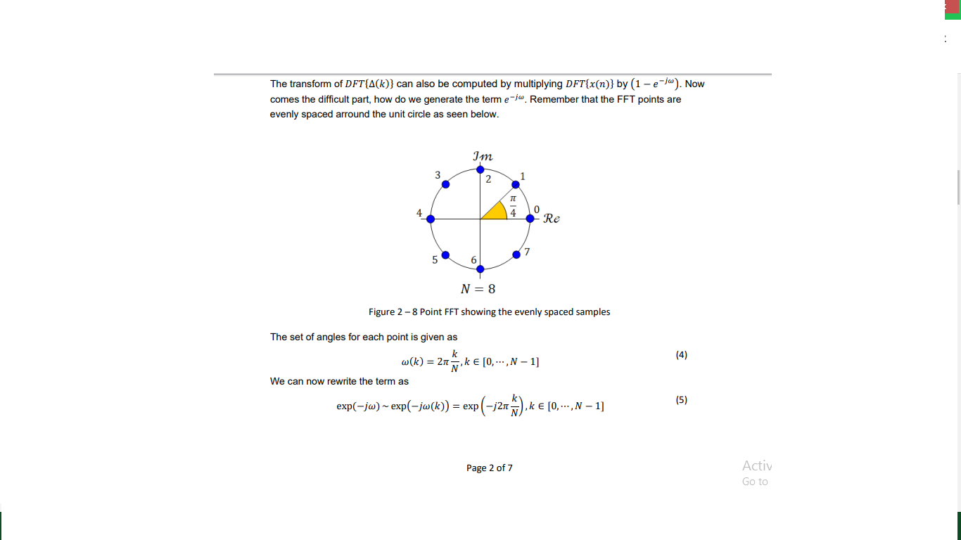 1) Time Differentiation Operation with Discrete | Chegg.com