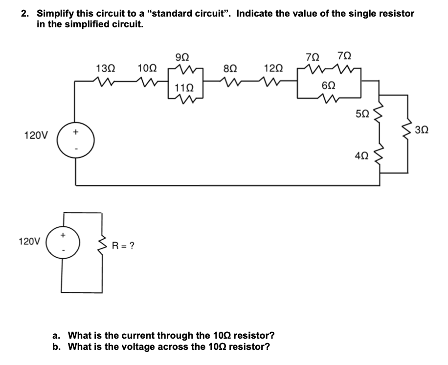 Solved 2. Simplify this circuit to a 