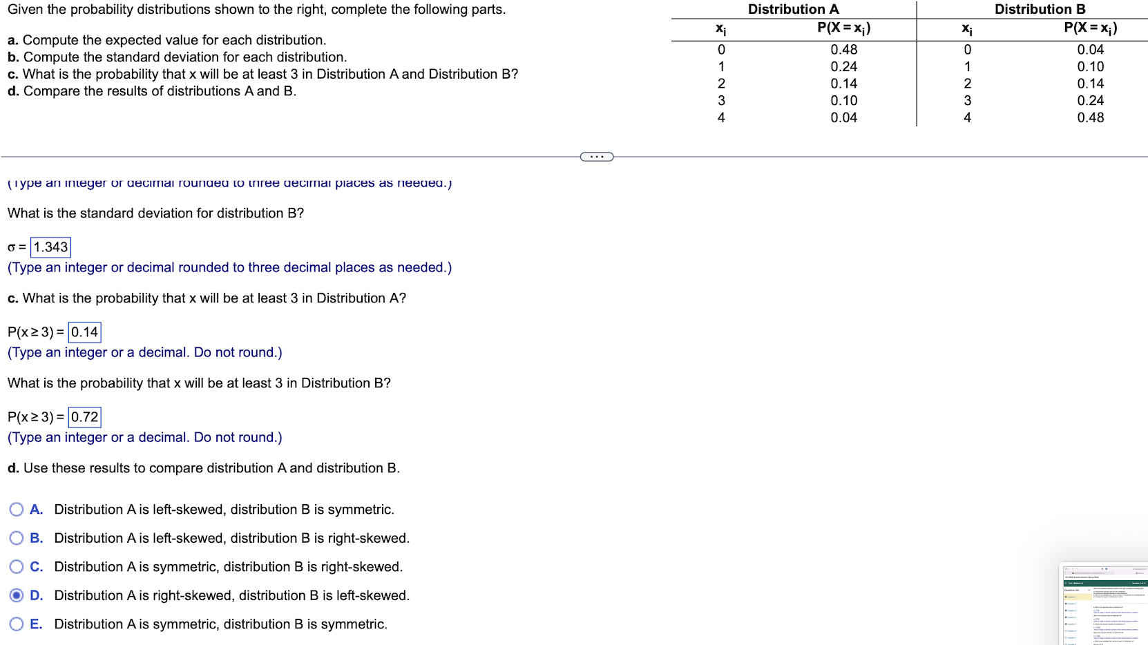 Solved Given The Probability Distributions Shown To The | Chegg.com