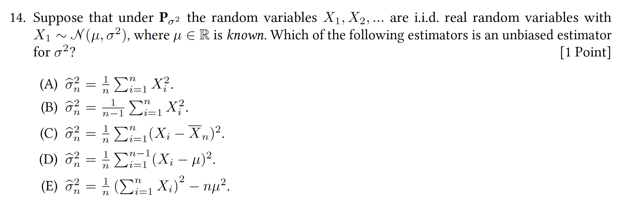 1 N N 14 Suppose That Under Pg2 The Random Vari Chegg Com