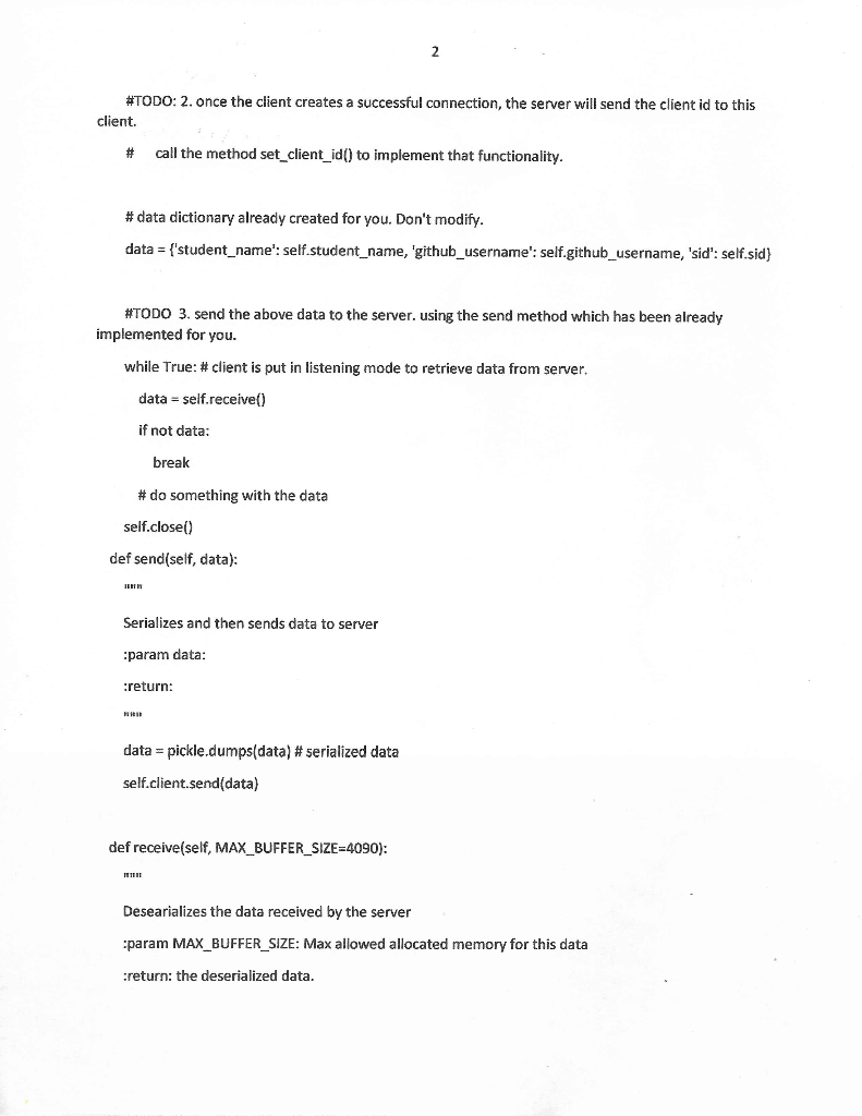 Solved I need help completing this program in PYTHON. TCP | Chegg.com