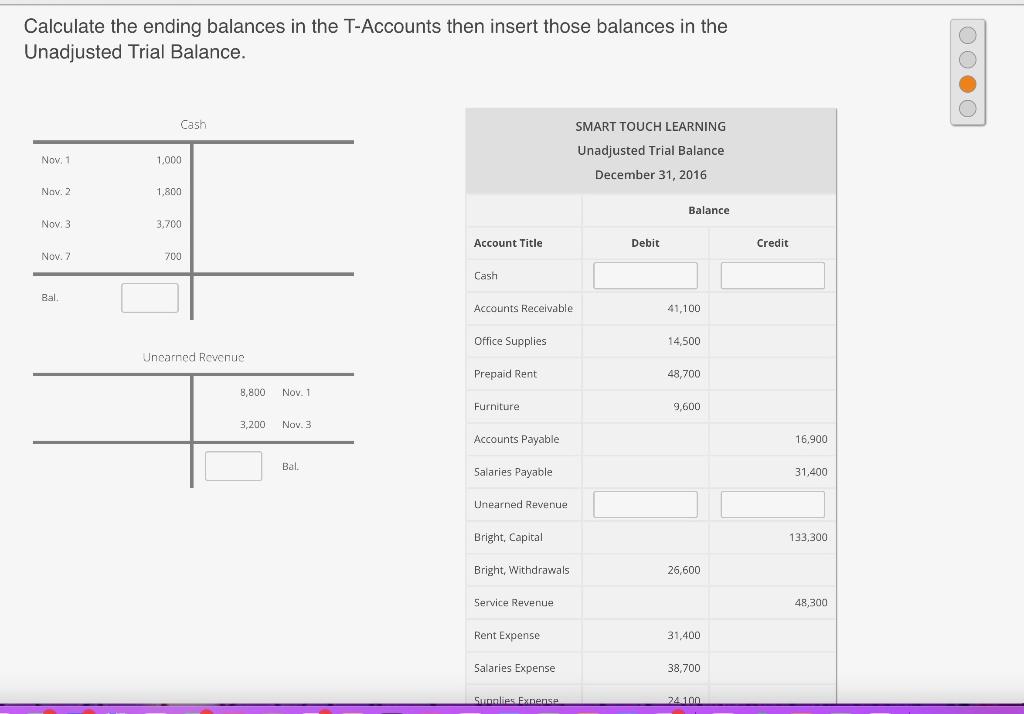 Solved Calculate the ending balances in the T-Accounts then | Chegg.com