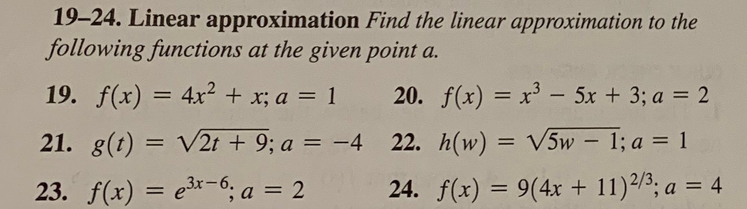 Linear approximation calculator picture