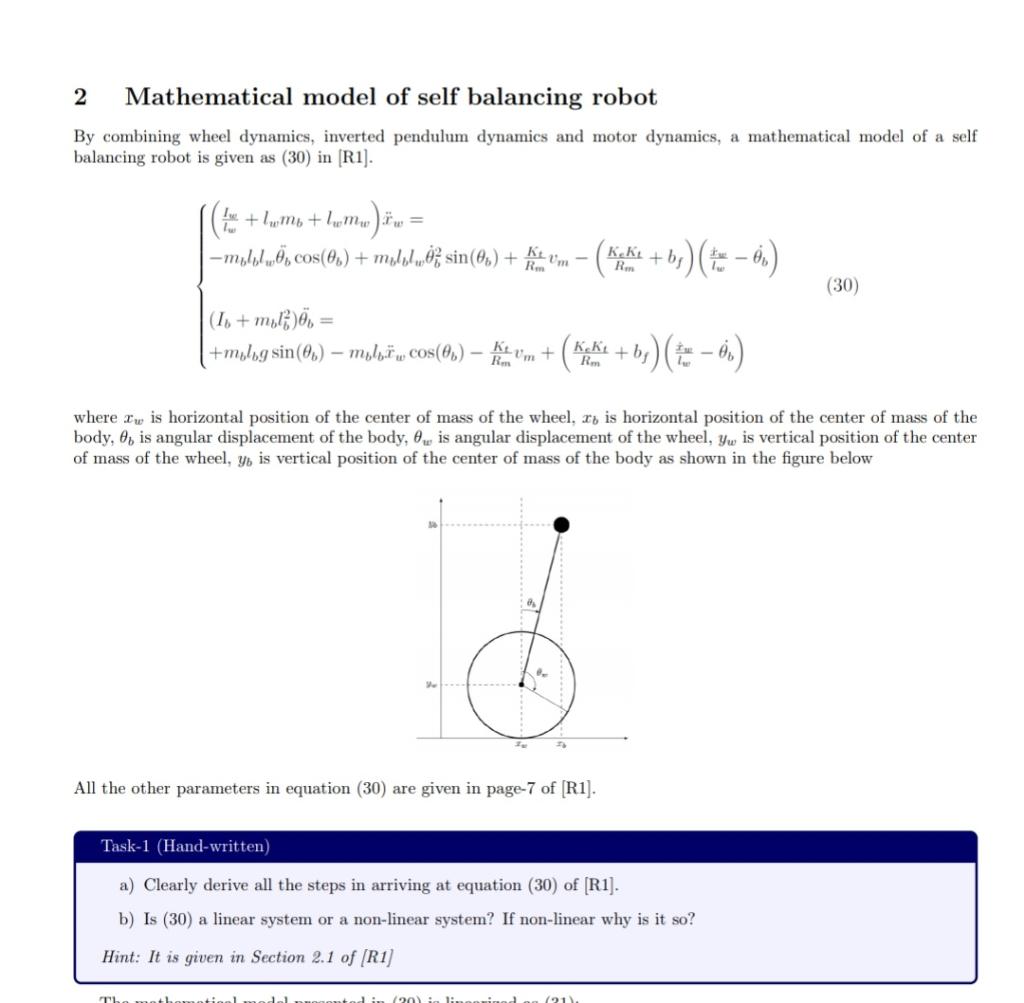 1 Introduction In Assignment-1, a modeling of a self | Chegg.com