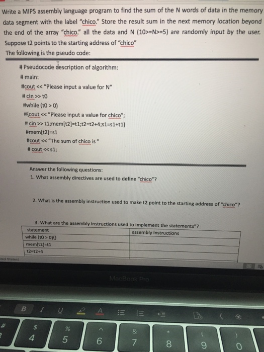 Solved write a MIPS assembly language program to find the | Chegg.com