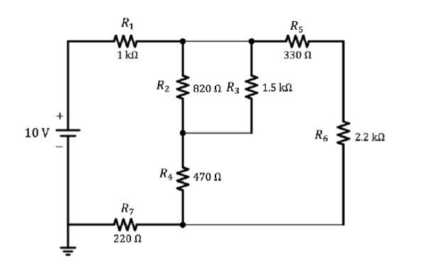 Solved Find the voltage and current at each of the resistors | Chegg.com