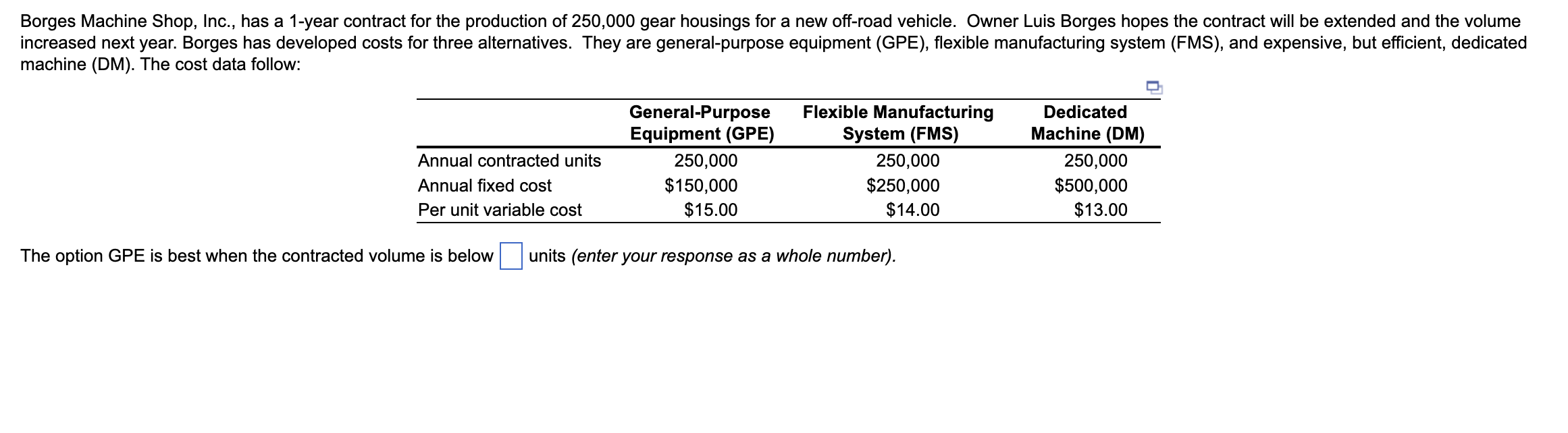 Solved Borges Machine Shop, Inc., has a 1-year contract for | Chegg.com