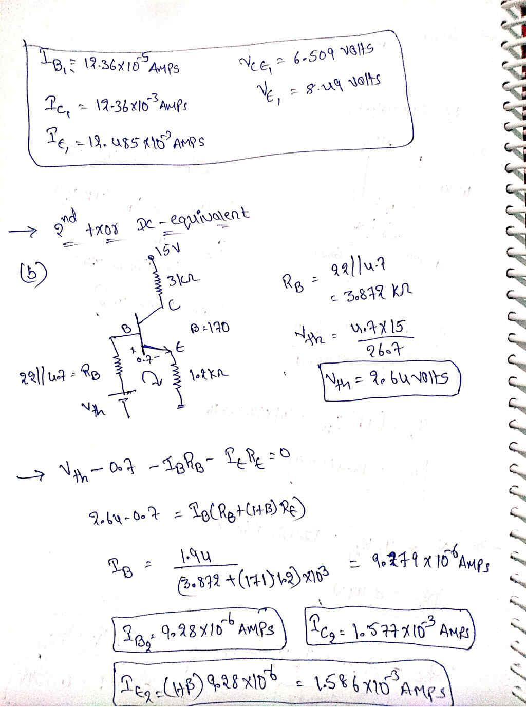Solved 1) Refer to the Two Stage Amplifier circuit shown | Chegg.com