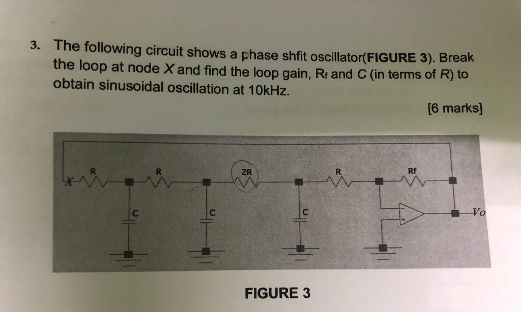 Solved 3. The following circuit shows a phase shfit | Chegg.com