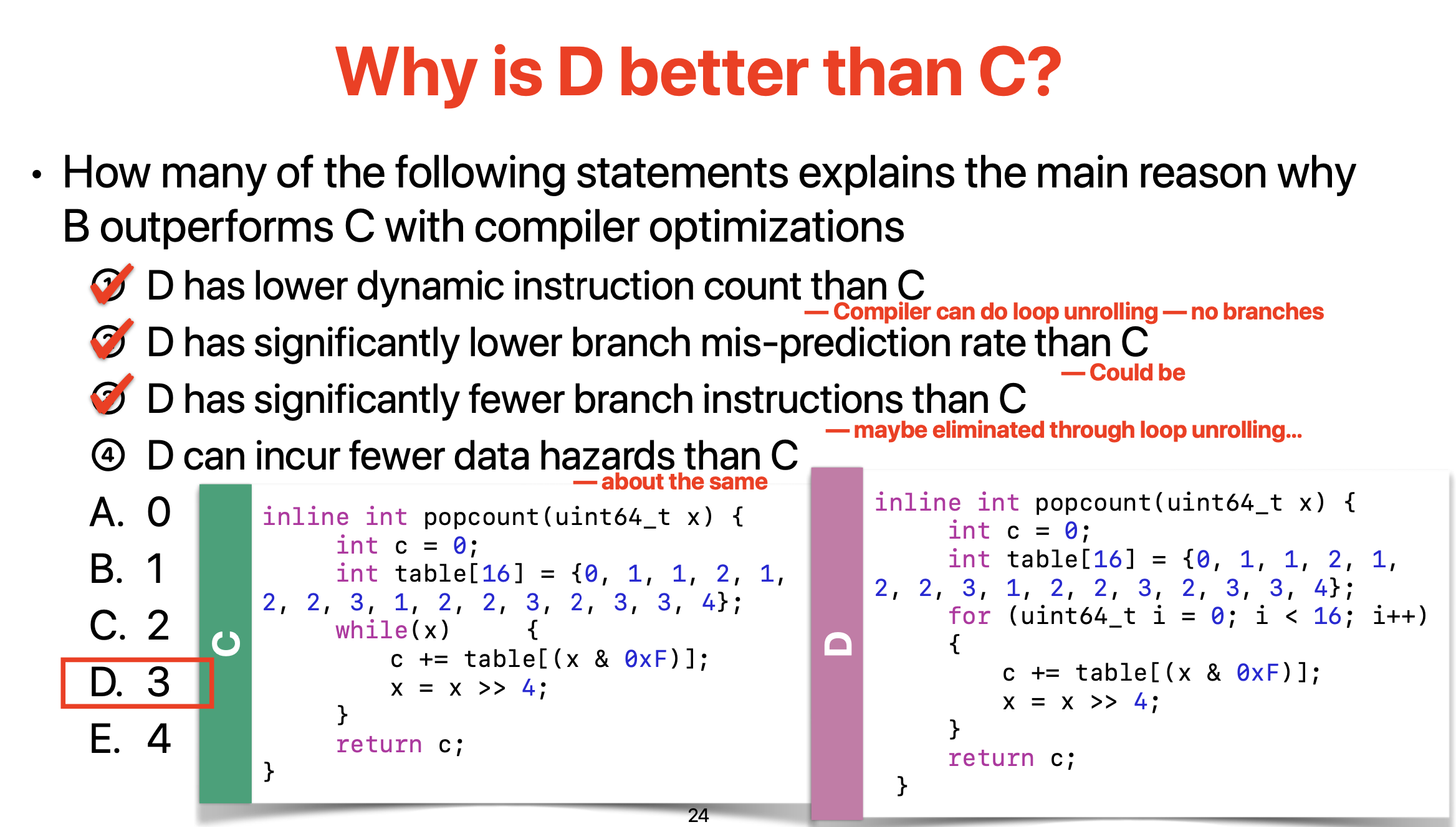 Solved Why is D better than C? - How many of the following | Chegg.com