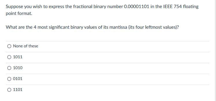 Solved Suppose You Wish To Express The Fractional Binary | Chegg.com