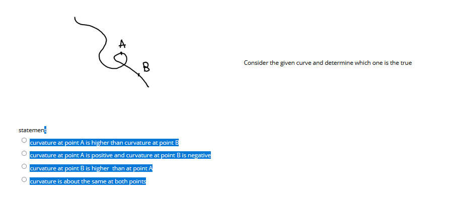 Solved А A B Consider The Given Curve And Determine Which | Chegg.com