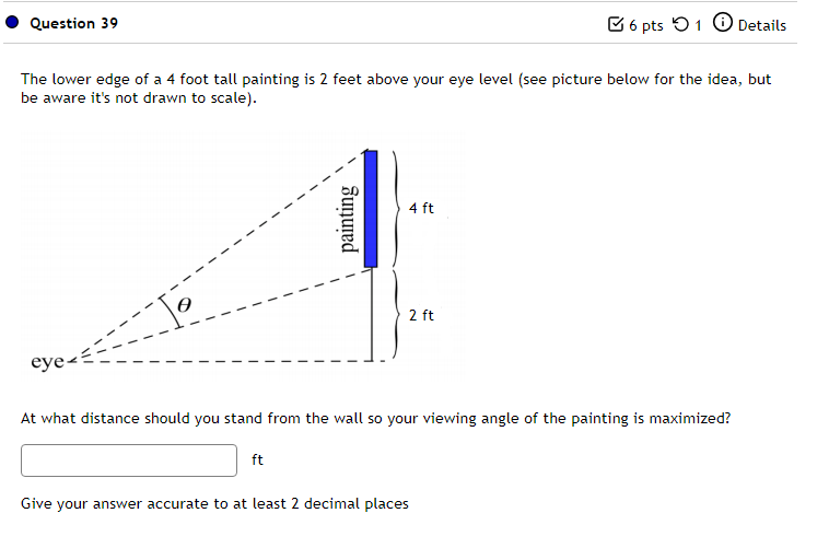 Solved Question 39 6 pts 1 Details The lower edge of a 4 | Chegg.com