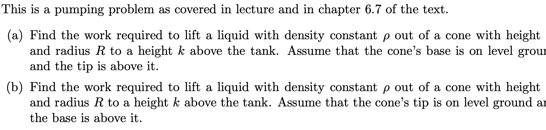 This is a pumping problem as covered in lecture and | Chegg.com