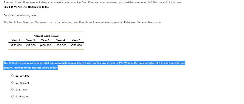 Solved The CFO Of The Company Believes That An Appropriate Chegg