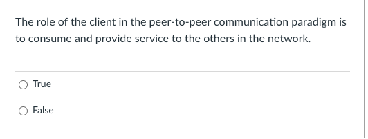 Solved The role of the client in the peer-to-peer | Chegg.com