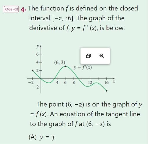 Solved 4. The function f is defined on the closed interval | Chegg.com