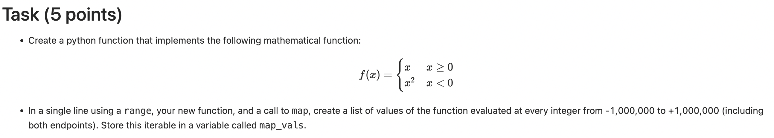 Solved Task (5 points) • Create a python function that | Chegg.com