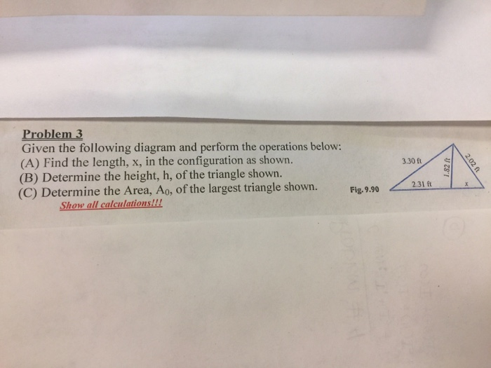 Solved Problem 3 Given the following diagram and perform the | Chegg.com