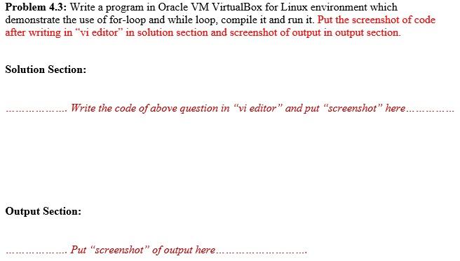 solved-problem-4-3-write-a-program-in-oracle-vm-virtualbox-chegg