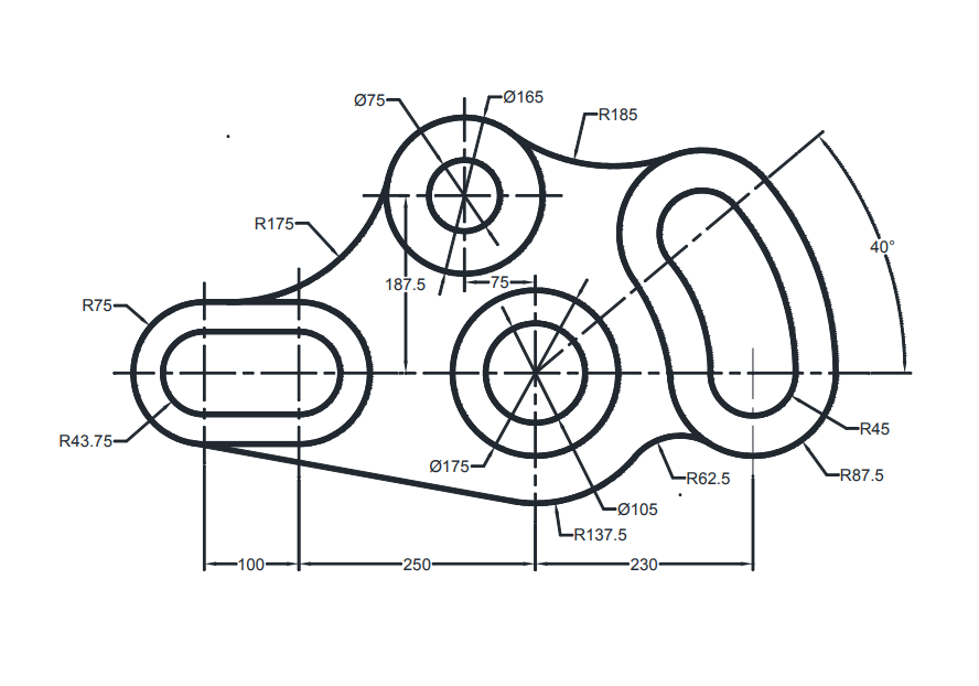 Solved Can you draw me the shape of this image on Autocad? | Chegg.com