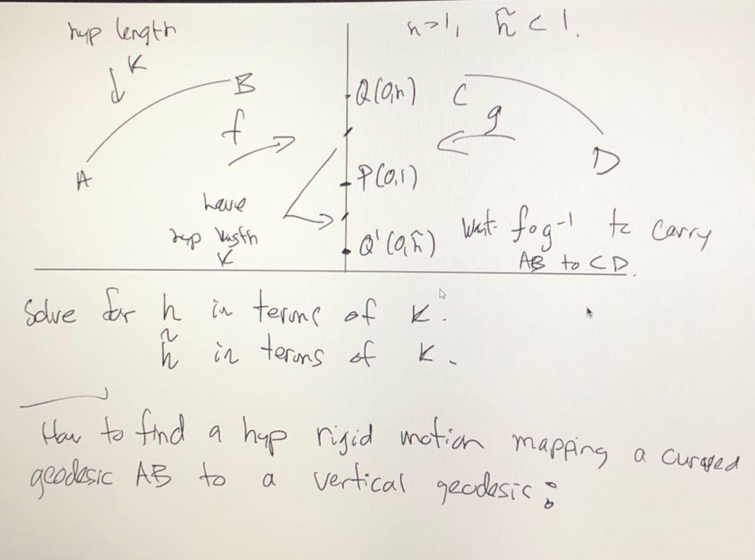 Let Ab And Cd Be Hyperbolic Geodesic Segments Of T Chegg Com