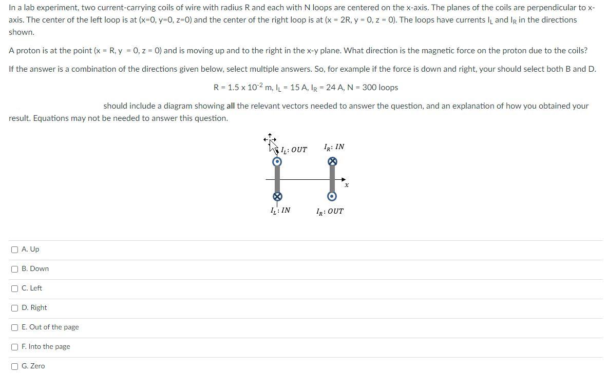 [Solved] In a lab experiment, two currentcarrying coils