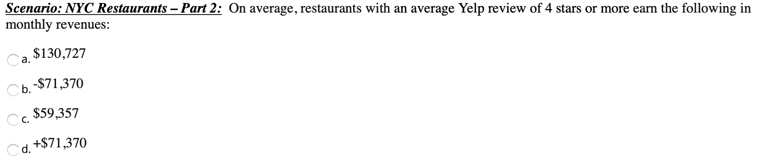 Solved Using the aforementioned sample of 50 NYC | Chegg.com