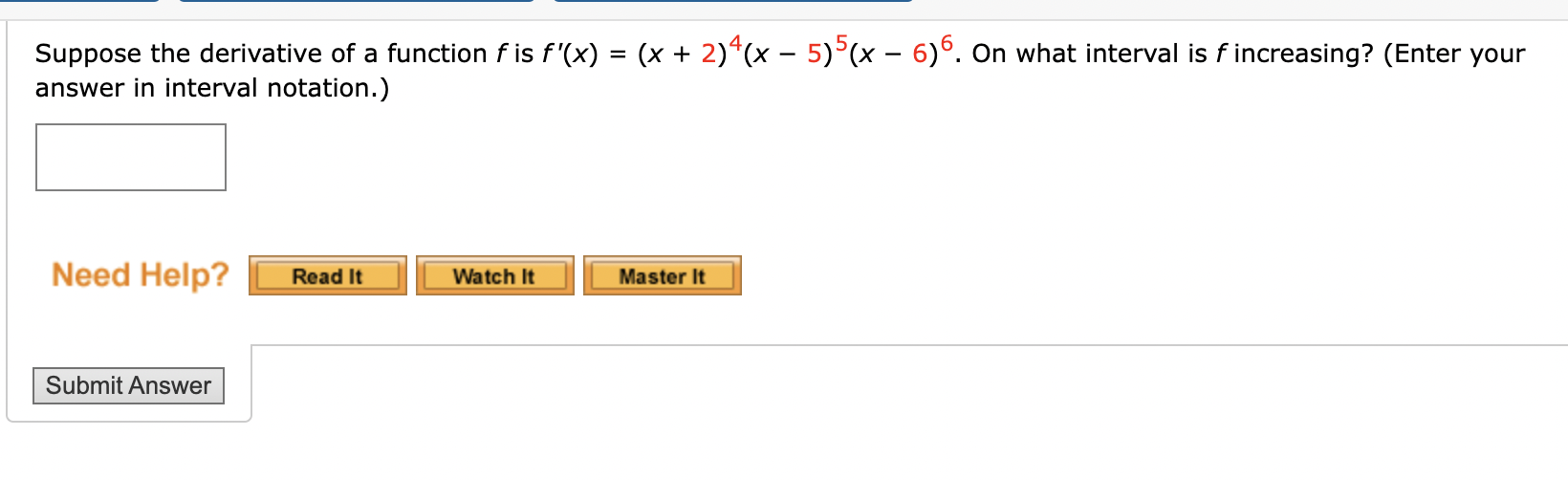 Solved Suppose The Derivative Of A Function F Is