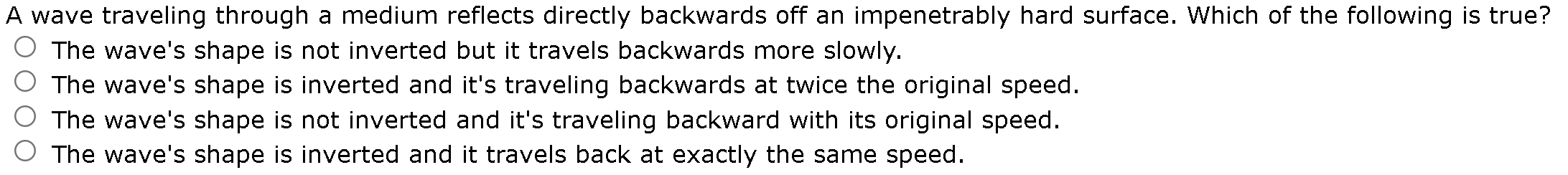 solved-a-wave-traveling-through-a-medium-reflects-directly-chegg