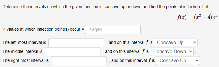 Solved Determine the intervals on which the given function | Chegg.com
