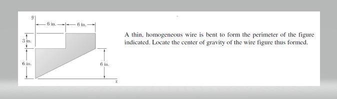 Solved In In A Thin Homogeneous Wire Is Bent To Form Chegg Com